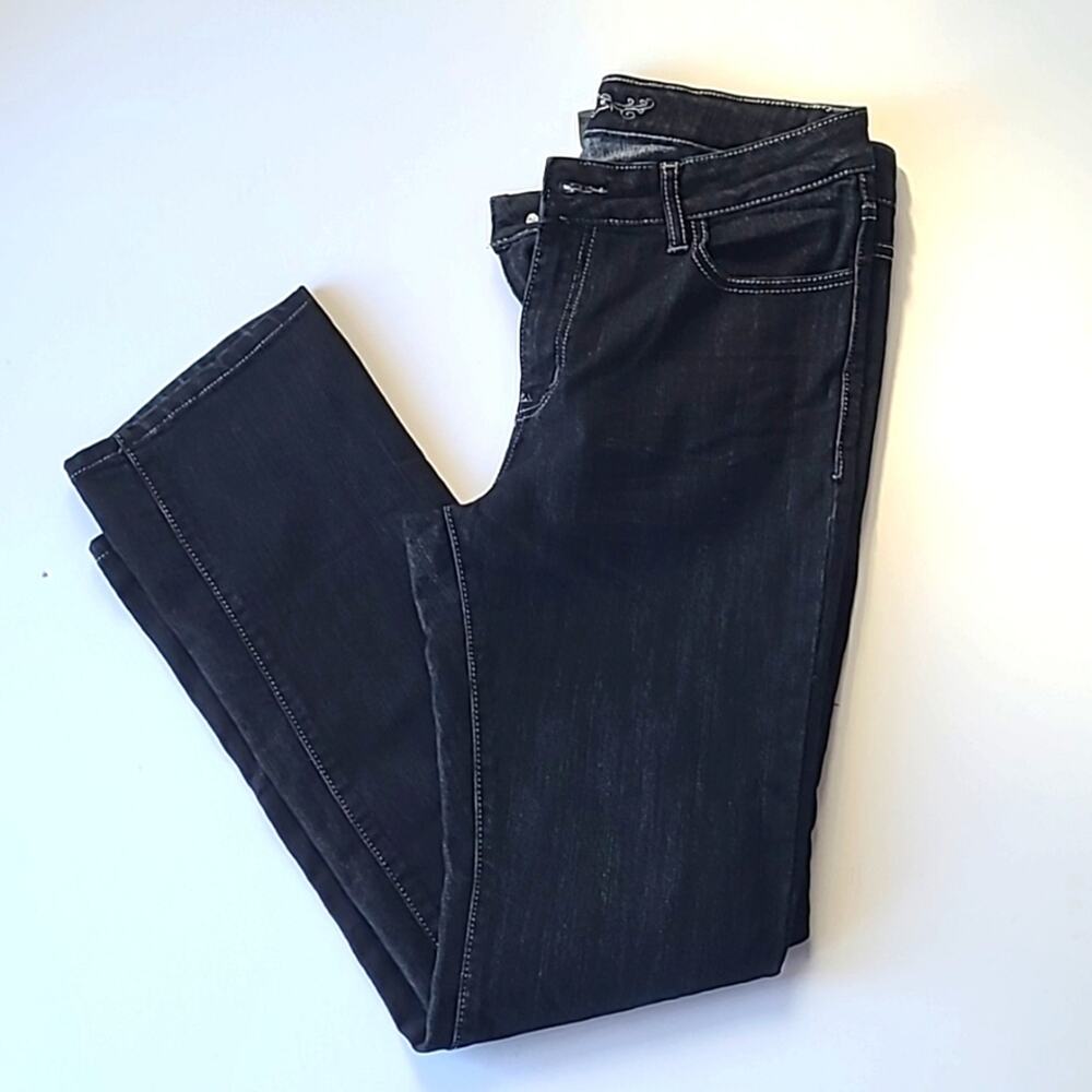 EC Embellished Dark Bling Embroidered Jeans 12‎ Dark Wash / Black